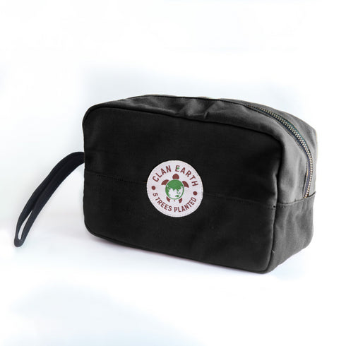 Oryx Canvas Dopp Kit - - Charcoal Black - Toiletry / Travel / Artist Kit Bag